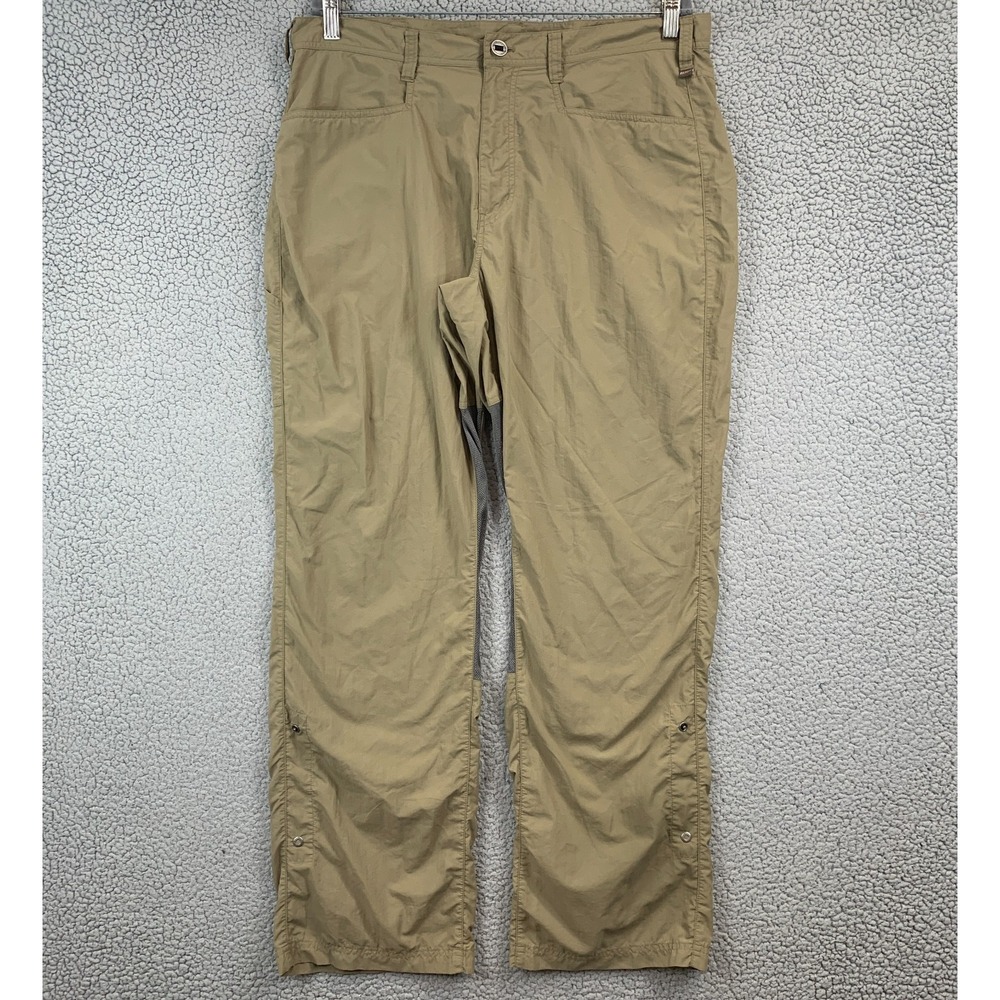 ExOfficio Hiking Pants Men L 36x32 Buzz Off Insect Shield Khaki Hiking Zip